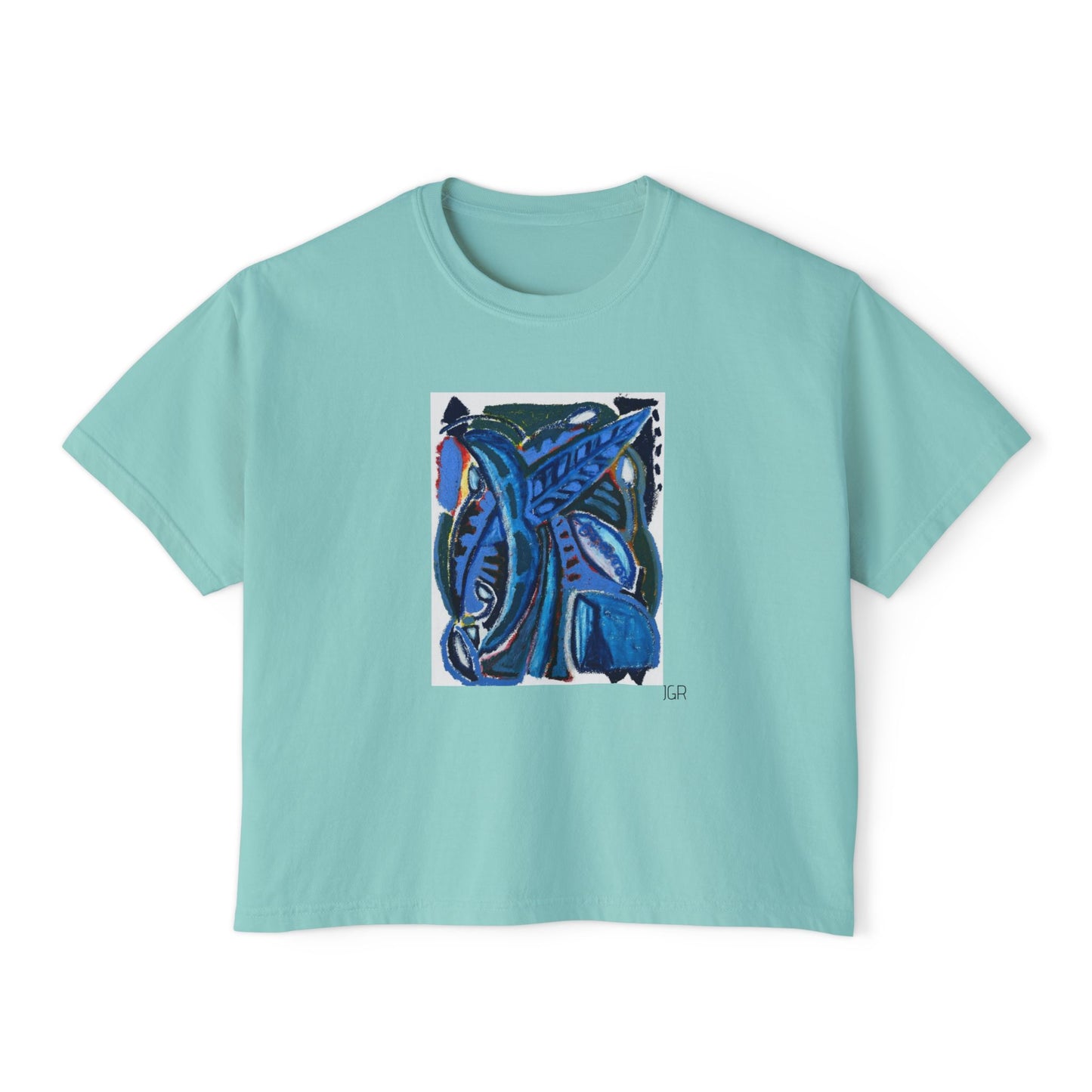 JGR Boxy Art Tee - Cool Flora