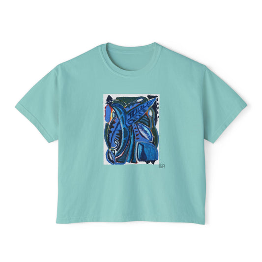 JGR Boxy Art Tee - Cool Flora